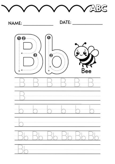 Alphabet Tracing Worksheet A4 Template | PosterMyWall