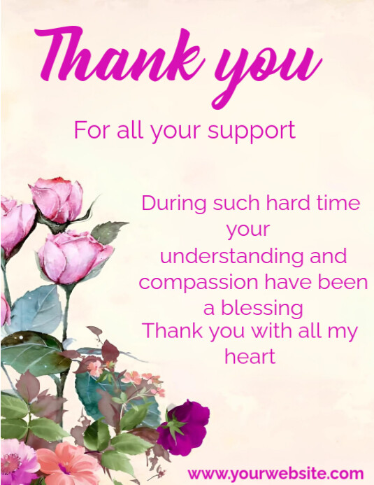White Illustrative Appreciation Card Flyer (us Letter) Template ...