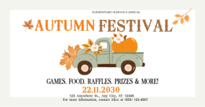 สีขาว Autumn Festival Facebook Gedeelde Prent Template