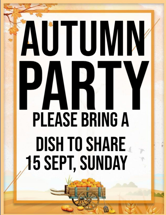 White Autumn Party Flyers Template | PosterMyWall