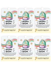 White Illustrative Backpack Blessing Tags Flyer (us Letter) template