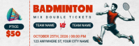 Weiß Badminton Match Twitter-header Template