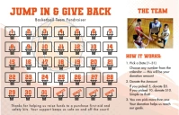 White Illustrative Basketball Fundraiser Tabloid template