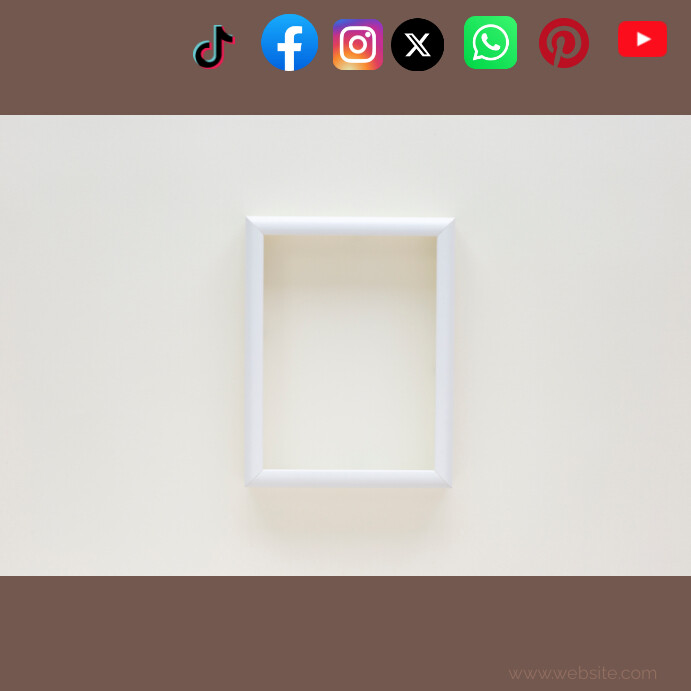 White Illustrative Beautiful Frame Instagram Template | PosterMyWall
