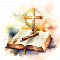 White Illustrative Bible Study Instagram Post template