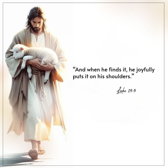 White Illustrative Bible Verse Instagram Post Template | PosterMyWall
