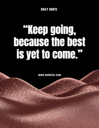 White Illustrative Black Background Typography Inspirational Quote  Flyer (us Letter) template