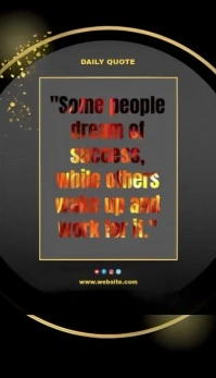 White Illustrative Black Background Typography Inspirational Quote  Business Card 名片 template