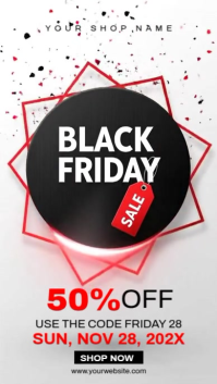 White Illustrative Black Friday Sale Instagram Story template