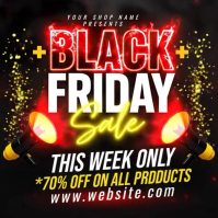 White Illustrative Black Friday Sale Instagram Post template