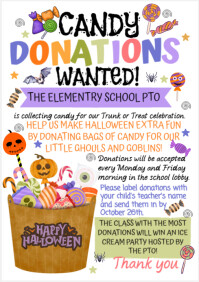 White Candy Donation A4 Template