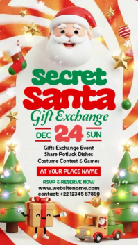 White Illustrative Christmas Exchange Instagram Story template