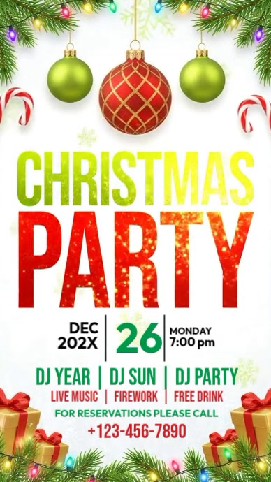 Plantilla de White Illustrative Christmas Party Instagram Story ...