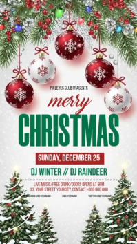 White Illustrative Christmas Party Instagram Story template