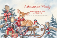 Hvid Christmas Party Этикетка Template