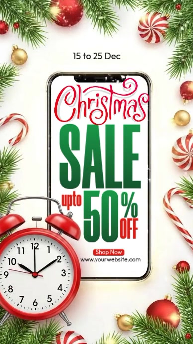 Copy of White Illustrative Christmas Sale Instagram Story | PosterMyWall