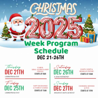 White Illustrative Christmas Schedule Instagram Post Instagram-bericht template
