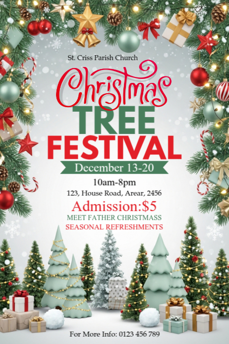 Christmas Tree Festival Template | PosterMyWall