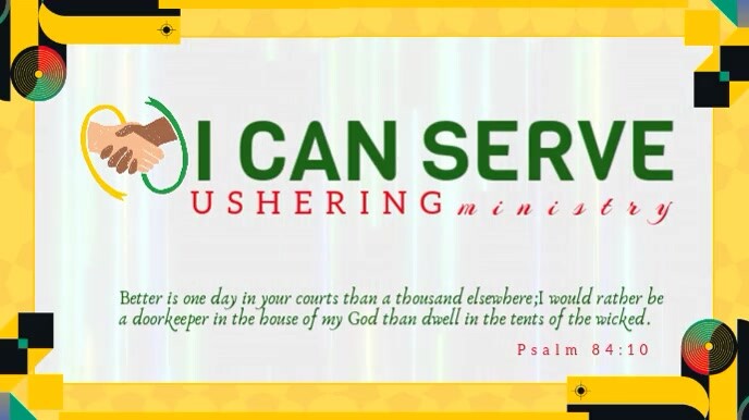 White Illustrative Church  Digital Display (16:9) template