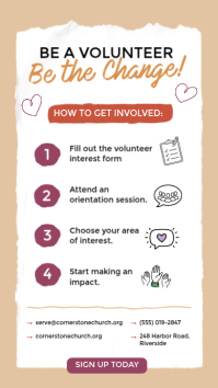 White Church Volunteer Recruitment Instagram Story Template - Page 3