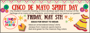 White Illustrative Cinco De Mayo Spirit Day Facebook Cover Photo Facebook-Cover template