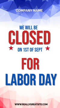 Biały Labor Day Announcement Instagram Story Template