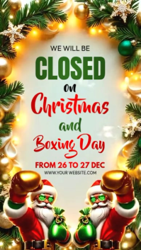 黄色 Holiday Closure Announcement Instagram Story Template