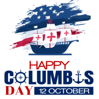 White Columbus Day Post Instagram Template