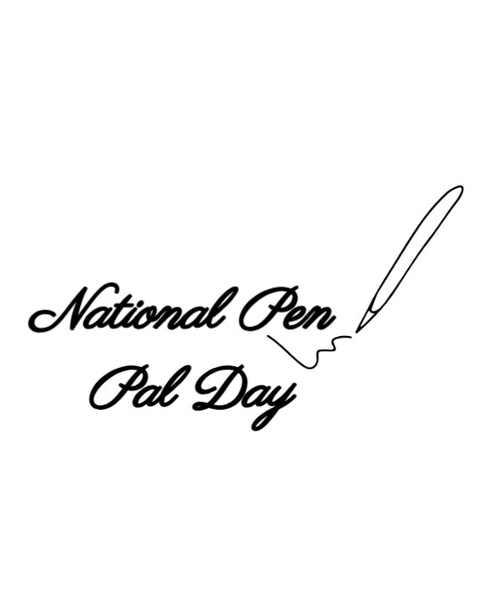 White Illustrative Creative Social Media Template For National Pen Pal Day Celebration Instagram Por