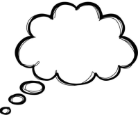 White Illustrative Creative Thought Bubble Medium Rectangle Средний прямоугольник template