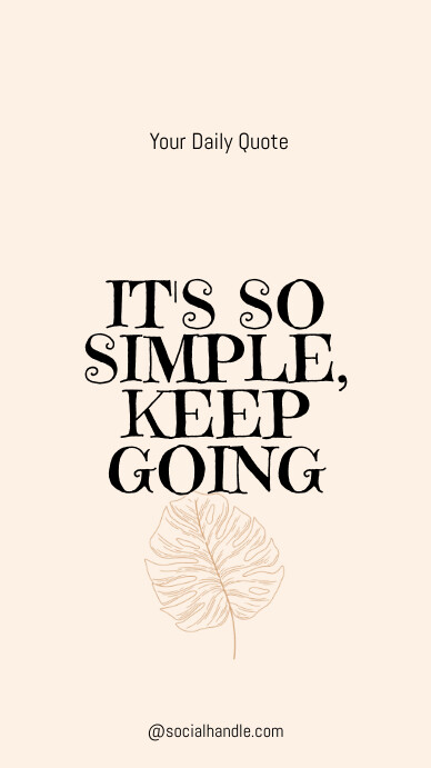 White Illustrative Daily Quote Instagram Stor template