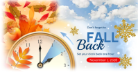 Hvid Daylight Saving Time Reminder delt Facebook-billede Template