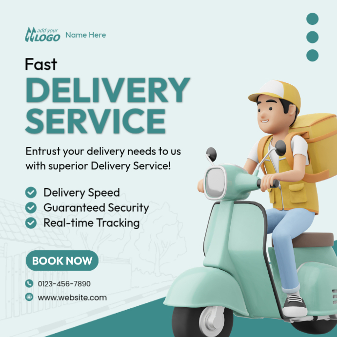 Delivery Service Instagram Ad Template | PosterMyWall