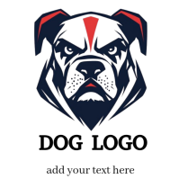 White Dog Logo Logotyp Template