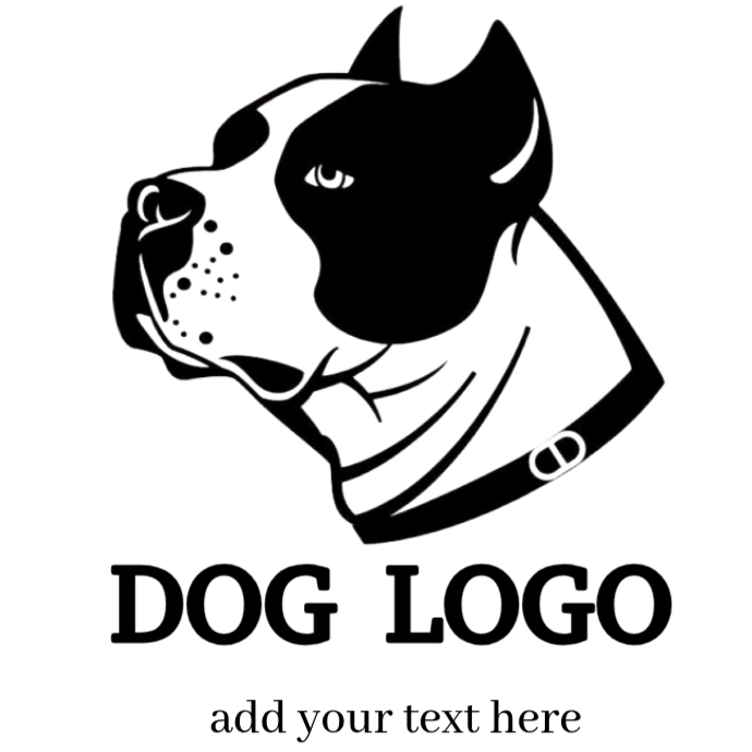 Plantilla de White Illustrative Dog Logo Logo | PosterMyWall