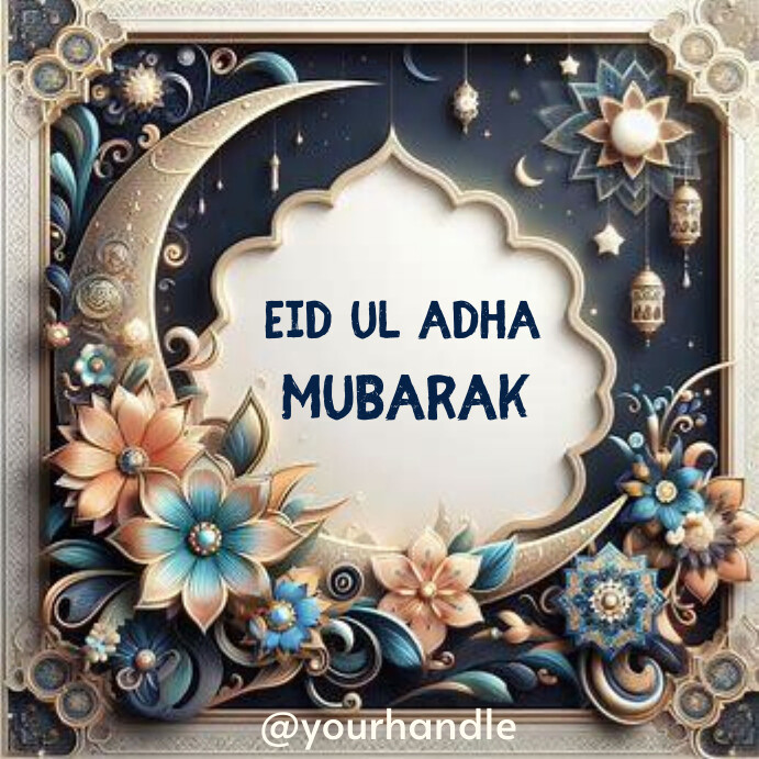 Green And White Illustrative Happy Eid Al-adh Template Green And White Illustrative Happy Eid Al-adh Template