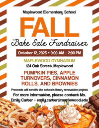 Hvid Bake Sale Fundraiser Pamflet Template