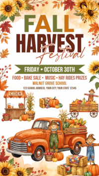 Weiß Fall Harvest Festival Instagram Story Template
