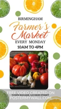 White Illustrative Farmer's Market Instagram template