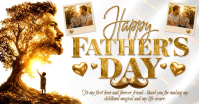 White Illustrative Father's Day Facebook Shared Image Video template