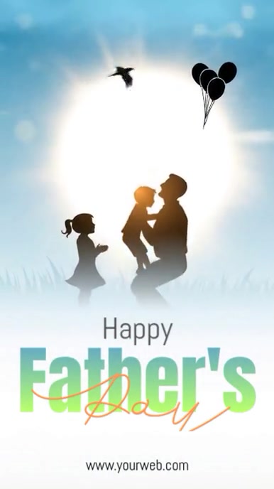 White Illustrative Father's Day Instagram Story template