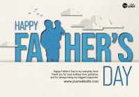 Branco Father's Day Poskaart Template