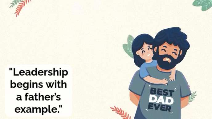 White Illustrative Father’s Day Inspiration  Digital Display (16:9) template