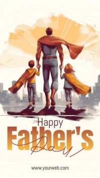 White Illustrative Father’s Day Instagram Story template