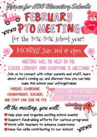 White Illustrative February Pto Meeting  A4 template