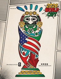 White Illustrative FIFA World Cup 2026 Flyer Volante (Carta US) template