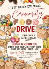 Белый Food Drive A4 Template
