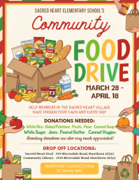 Weiß Food Drive Folheto Template