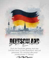Bianco German Unity Day Volante Template
