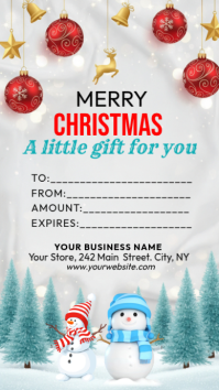 Weiß Christmas Gift Certificate Instagram Story Template